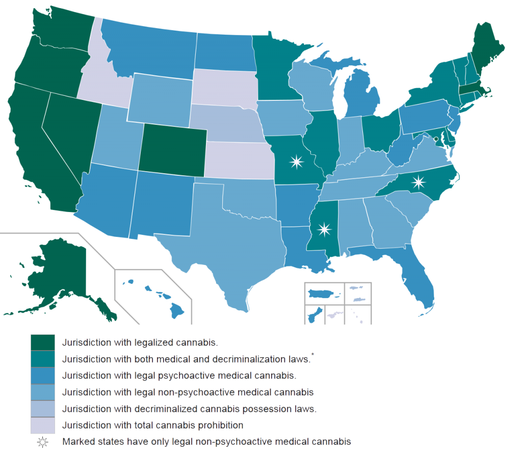 US State Regulations of CBD and THC