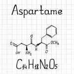 Chemical formula of Aspartame.